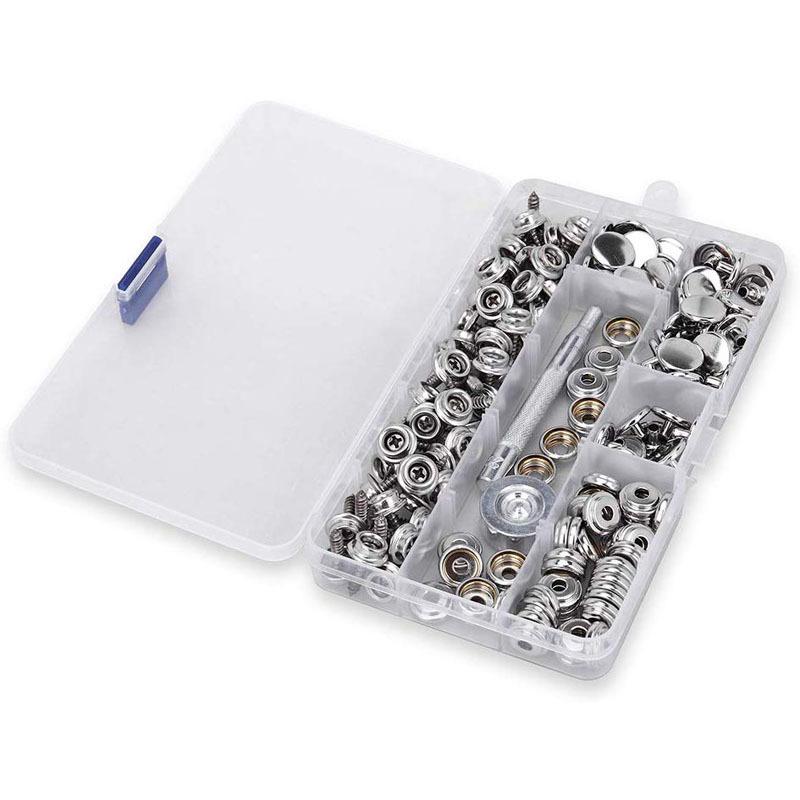 270/150Pieces Stainless Steel Marine Grade Canvas and Upholstery Boat Cover Snap Button Fastener Kit with Setting Tool