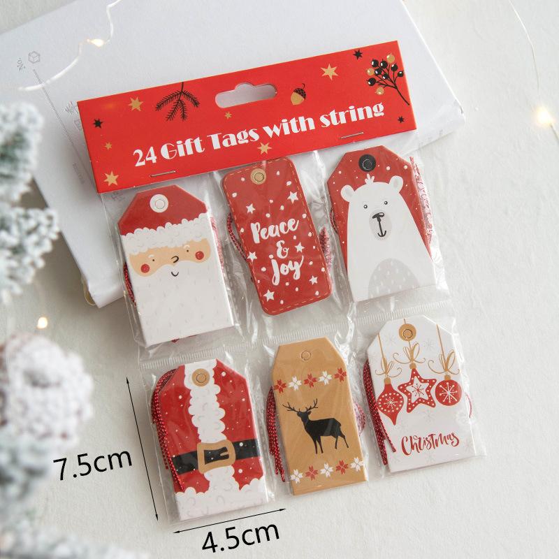 Christmas Party 7.5*4.0cm Christmas Tags Festive Decorations Present Tags Cheerful Accents Long-lasting Display