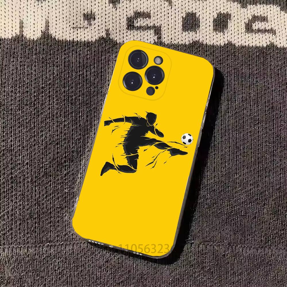 Fire Football Soccer ball  Phone Cases For iPhone 17 16 15 14 13 12 11 Pro Max Plus Luxury Camera Protection Plastic