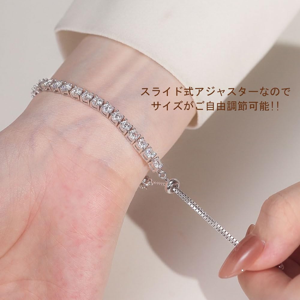 FANCIME Bracelet for Men and March 30 Aquamarine 4mm Tennis BOLO Silver Adjustable Sliding Perfect As a Good Luck Anniversary Gift Wrapping Included