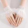 New Mesh Pearl Fake Cuff Detachable White Black Wrist Cuff False Sleeve Cuffs Photography Props