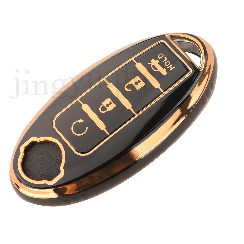 Jingyuqin Soft TPU Car Key Case Fob For Nissan Qashqai Juke J10 J11 X-Trail T32 T31 Kicks Tiida Pathfinder Note For Infiniti