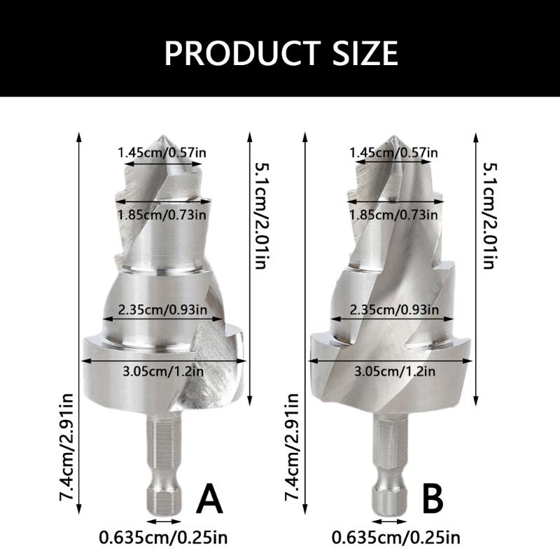 Steel Double/Triple Edged PVC Lifting Stepped Drill Bit for Precise Water Pipe Cutting Hole Expansion Hole Opener Tool
