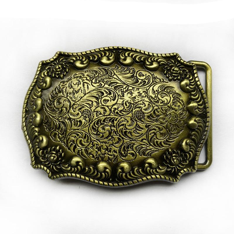 Western Cowboy Eagle Lycoris Pattern Retro Alloy Belt Buckle