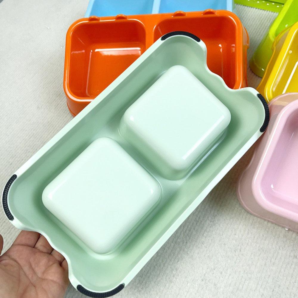 Pet Double Bowl Cat Bowl Dog Bowl, Non-Slip Pet Food & Water Bowl Set, Durable Pet Feeding Utensils Pet Supplies