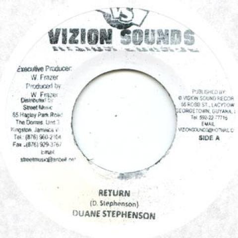 

7inch Record DUANE STEPHENSON - Return Vizion Sounds 2010 Jamaica Reggae, Ska & Dub