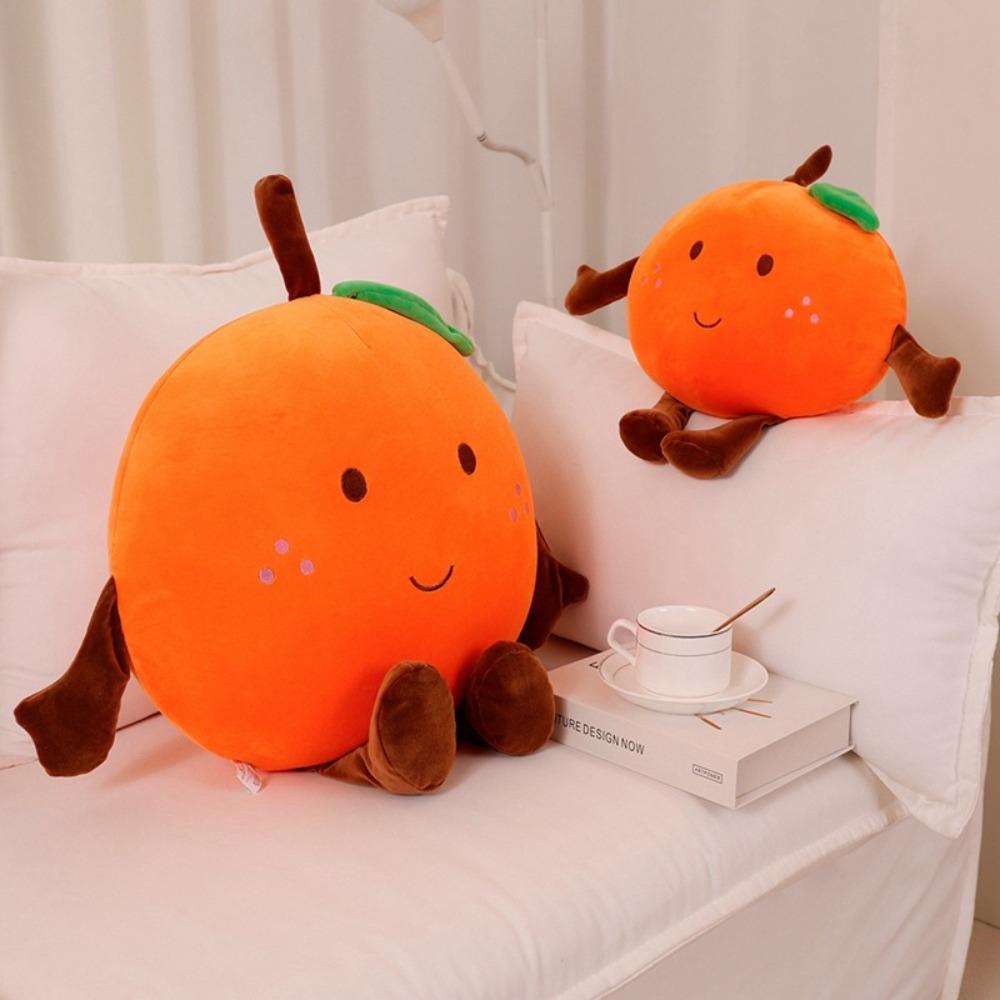 Soft Happy Fruit Plush Pillow Orange Orange Doll Plush Toy Accompany Dolls   Girlfriends