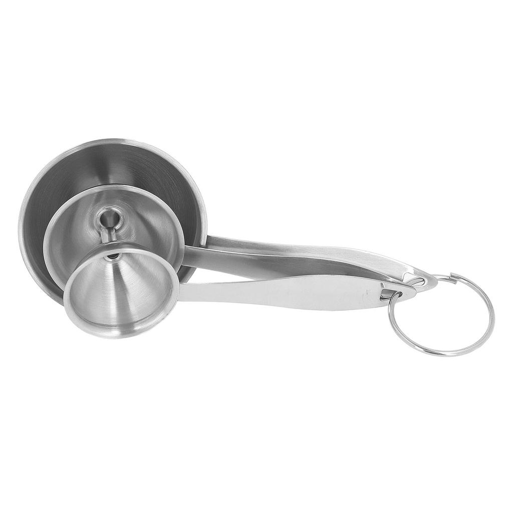 3PCS Small Funnels Stainless Steel Multifunctional Mini Filling Funnel Kit for Transferring Essential Oils Liquid Fluid