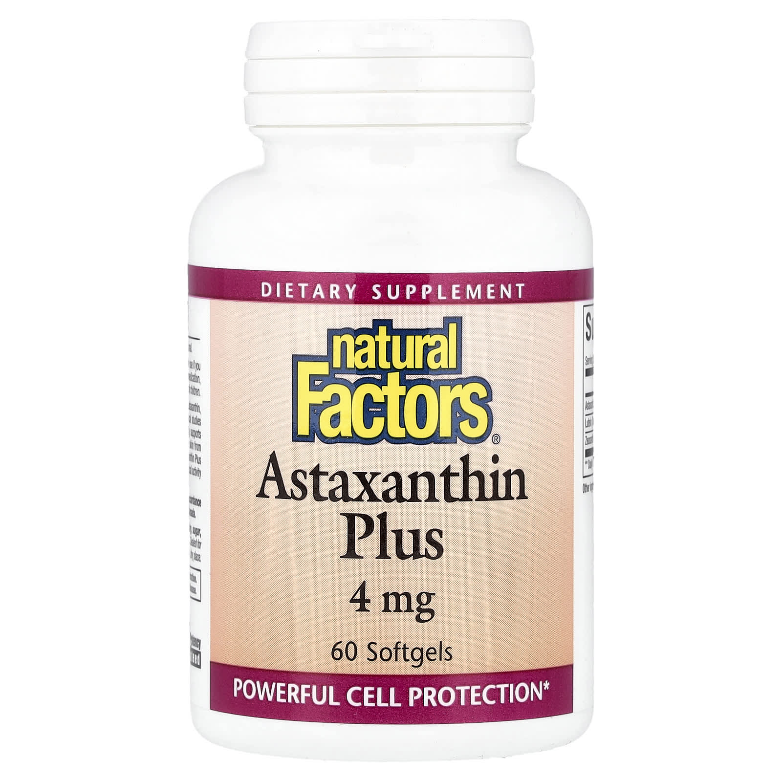 

Astaxanthin Plus, 4Mg, 60 Softgels