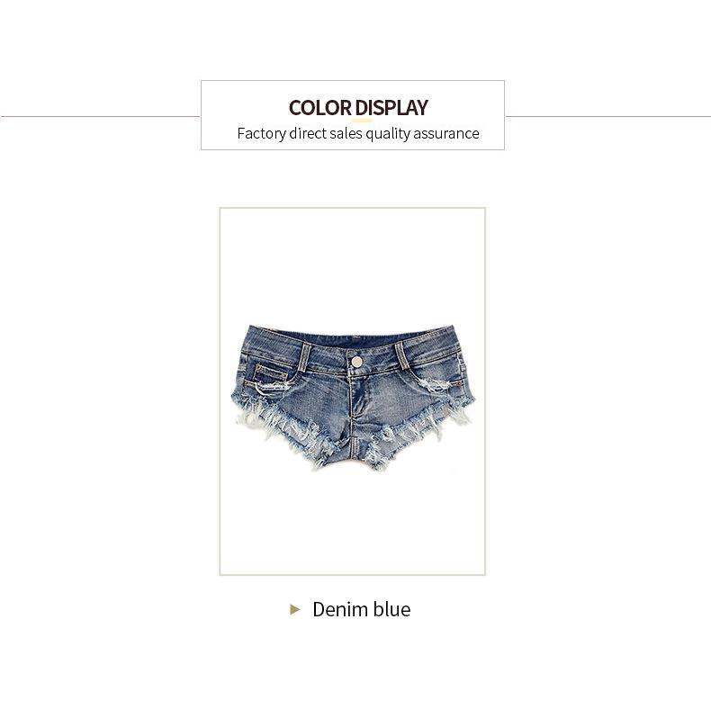 2024 New Summer European & American Low-Waist Ripped Women's Denim Shorts