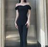 European & American Street Style Off-Shoulder Short Sleeve Bustier Top with Fishbone Corset and Padded Bandeau for Women