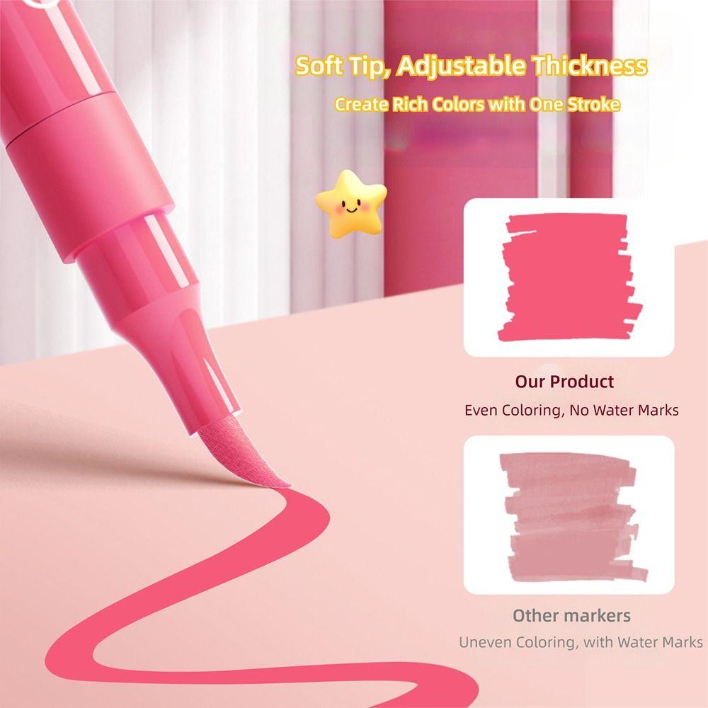 24/36/48/60/72/84Colors Washable Acrylic Marker Pen Stacked Color Art Painting Pen Student