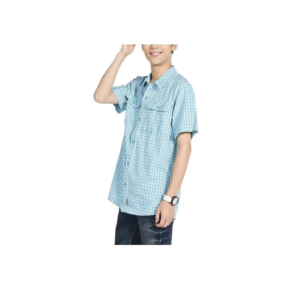 Jordan Casual Plaid Short Sleeve Shirt Men Tops Blue 467351-102