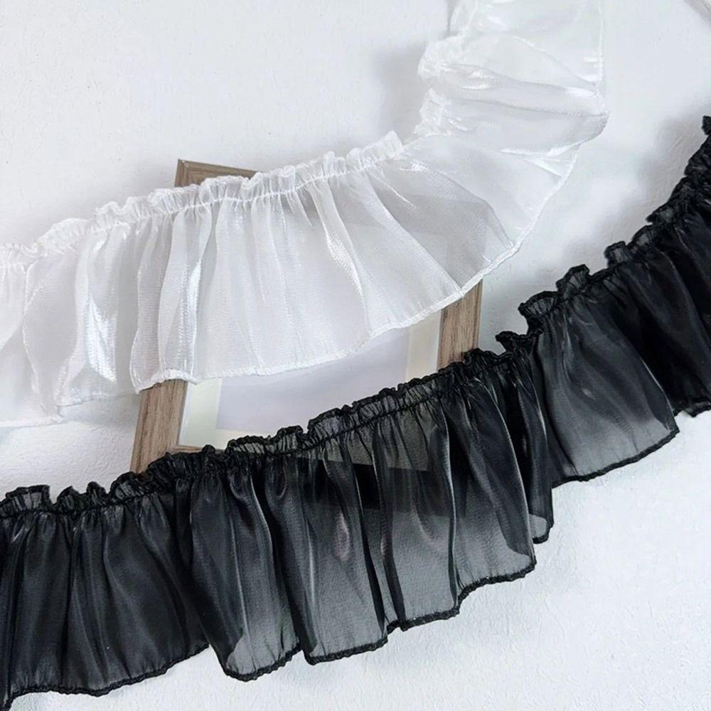 5cm Wide Satin Ribbon Trim Satin Ruffle Trim New Lolita Dress Trim Dress Decoration