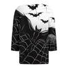 Women's Fashion Casual T-Shirt V-Neck Seven Sleeve  Printed Button Top