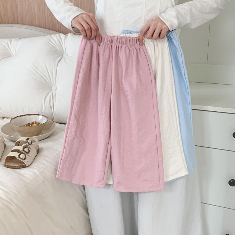 Casual Teen Girl Clothes Kids Girls Pants Solid Color Trousers Children's Pants Cute Elegant Girl Wear