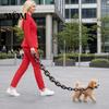 Pomeranian Leash Giant Chain Dog Leash, Lightweight Plastic Pet Looks Like Comfortable Iron Chain, Stylish Big for Small Dogs Photo Props Heavy-duty