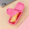 Kompakter Snack-Organizer Silikon-Burrito-Halter, Faltbare Wraps-Aufbewahrungsbox für Sandwich Hot Dog, Lebensmittelt Behälter Zusammenklappbar Sushi-Rolle Picknick Reise,