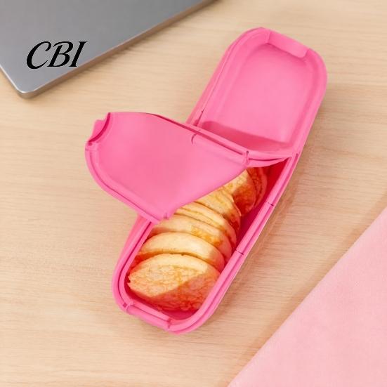 Kompakter Snack-Organizer Silikon-Burrito-Halter, Faltbare Wraps-Aufbewahrungsbox für Sandwich Hot Dog, Lebensmittelt Behälter Zusammenklappbar Sushi-Rolle Picknick Reise,