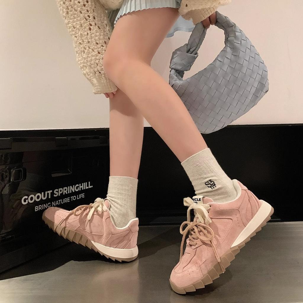 Soft Leather German Training Shoes Women's Retro 2025 Spring and Autumn New Lightweight Soft Sole Versatile Jogging Sports and Leisure Forrest Gump