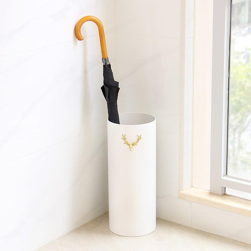 Suporte de Guarda-chuva de Plástico Design Europeu Arte Vaso Redondo Grande Balde de Armazenamento para Sala de Estar Hall de Hotel Suporte de Guarda-chuva