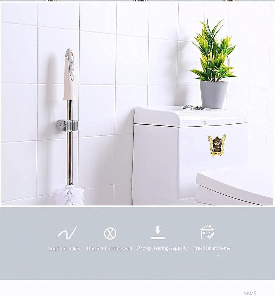 4Pcs Self Adhesive Mop Holder Broom Holder Wall Mounted White Mop  Holder No Drill Wall Mounted Organizer Clip Wall Mount Broom Clips Broom Clips