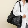 Damen Tasche Vintage Umhängetasche Große Kapazität Multi-Pocket PU Weiches Leder
