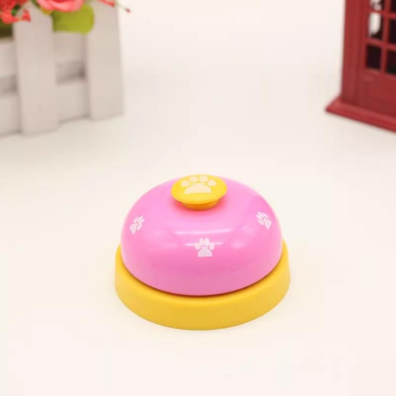 Pet Toy Training Called Dinner Small Bell Footprint Ring Dog Toys for Teddy Puppy Pet