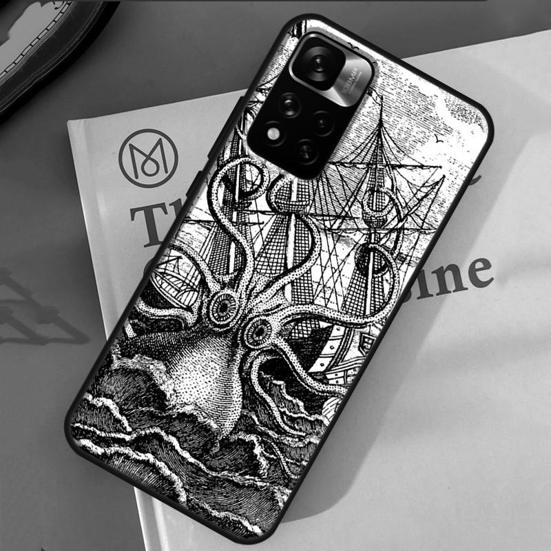 Marine Life Ocean Octopus Case For Xiaomi Redmi Note 14 13 11 9 10 12 Pro 9S 10S 11S 12S Redmi 10C 12C 13C 14C Cover