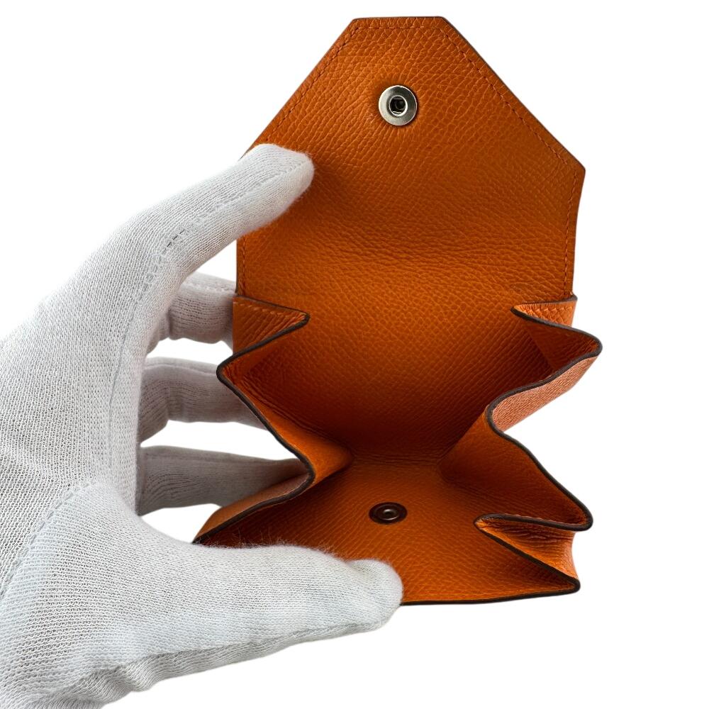 Hermes Porta-moedas Epsom Revan Gado Laranja Epsom Usado