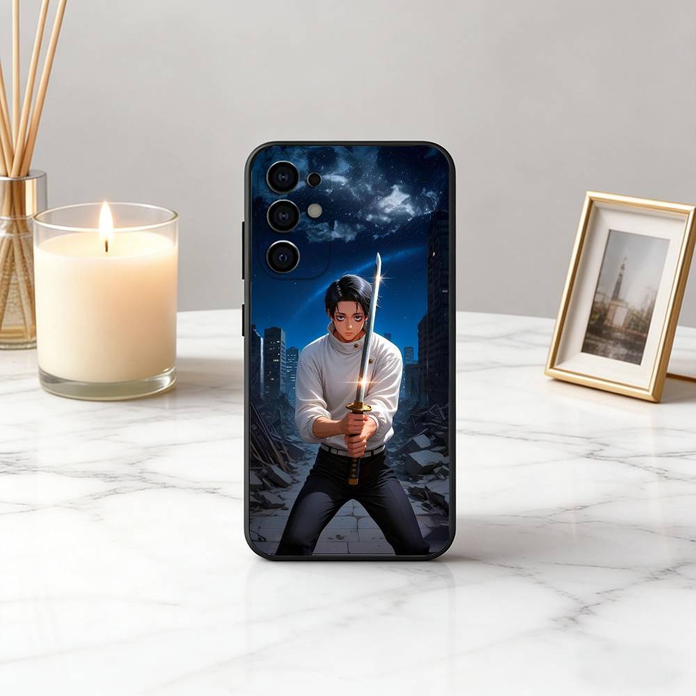 

J-Jujut-su K-Kaisen O-Okkotsu Yuta-OY Phone Case Black Silicone Soft For Samsung S25,S24,S21,S22,S23,S30,Ultra,S20,Plus,Fe,Lite Samsung S22plus5G