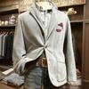 Men's Solid Color Corduroy Warm Pocket Suit Jacket Cardigan Men's Casual Suit