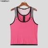 INCERUN Sommer Herren Ärmellos Gestreift Patchwork Lässig Sport Tanktops Weste