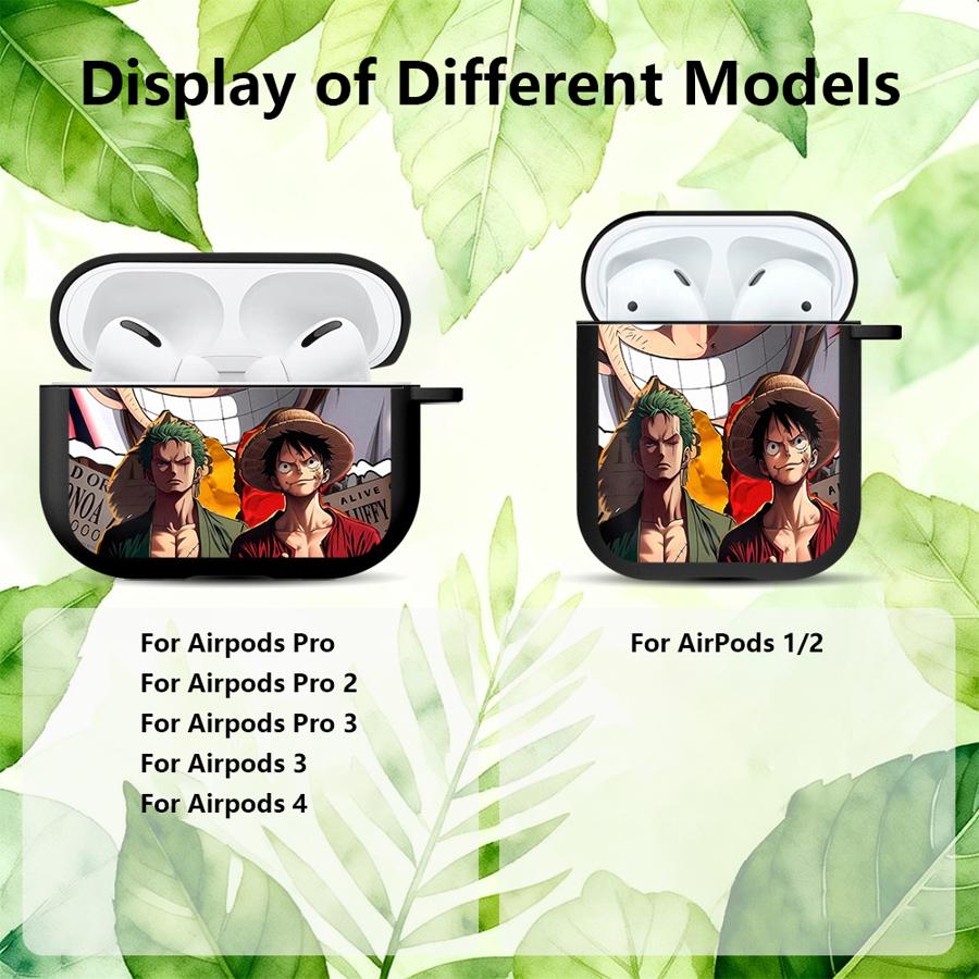 Earphone Cases Cover Case For Airpods 4 Pro3 Pro 1 3 2 Pro2 Anime One Piece Luffy Zoro
