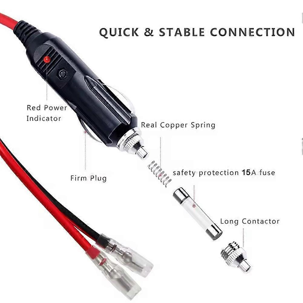Car Cigarette Lighter Plug Wire Cigarette Lighter To Bullet Connector Wire Car Cigarette Lighter Male To Terminal Connection