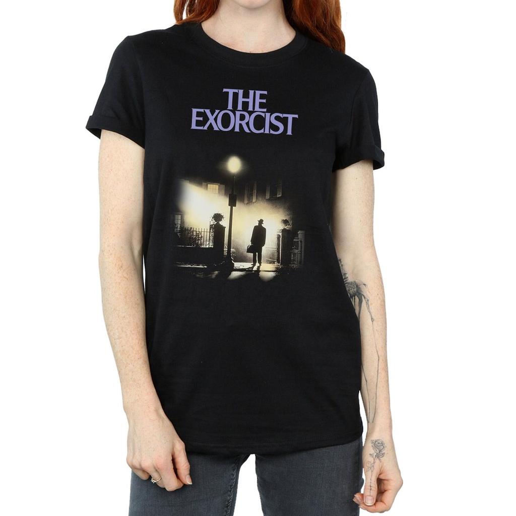 The Exorcist Womens/Ladies Classic Poster Cotton Boyfriend T-Shirt