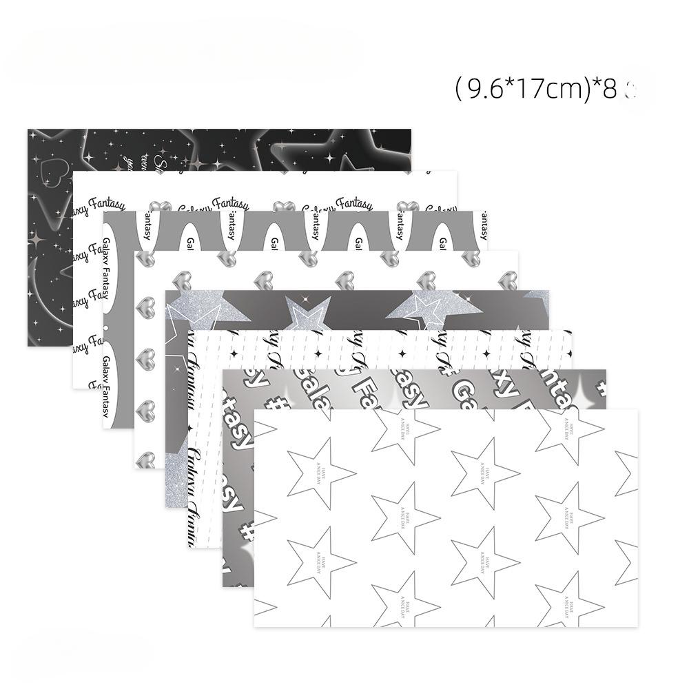 

8 шт. сладкие прохладные розовые черные английские наклейки из материала скрапбукинг журнал фон наклейки DIY чехол для телефона бумага основа