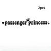 14x2CM Passenger Princess Car Stickers Funny Creative Stickers for Car Rearview Mirrors Vinyl Decoration Funny Car Decor