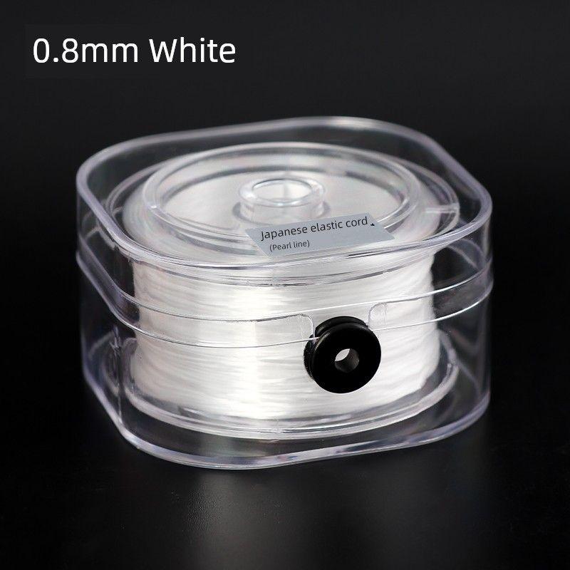 

Кристалл Износостойкий Затягивающий Шнур Резинка Браслет Проволока с Бусинами White 0.8mm a roll