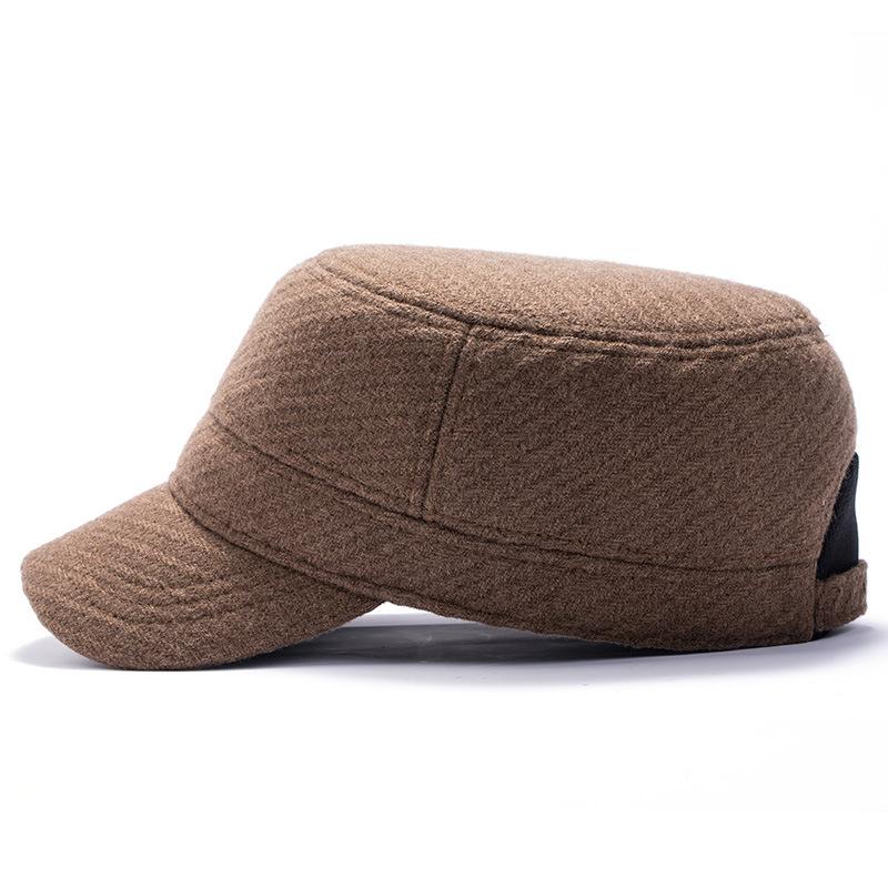 Big Head Man Large Size Pure Army Flat Cap Outdoors Keep Warm Baseball Cap Winter Plus Size Military Hat 55-59Cm 60-65Cm