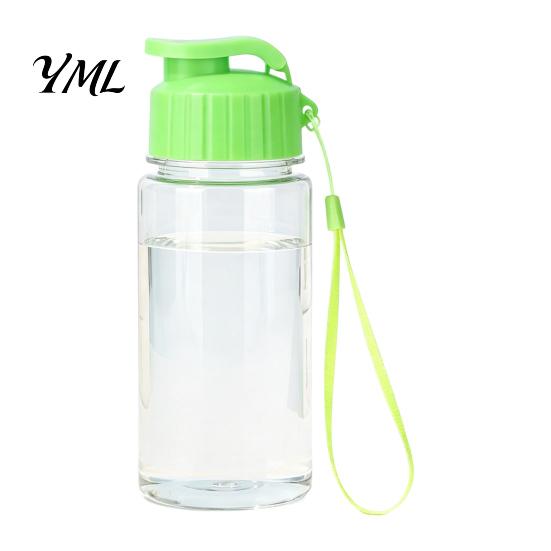 Travel Drink Container Sports Water Bottle, with Flip Lid And Lanyard, Portable Leak-proof PET Bottle for Commuting Cup, Lightweight Fitness Jug, Gym