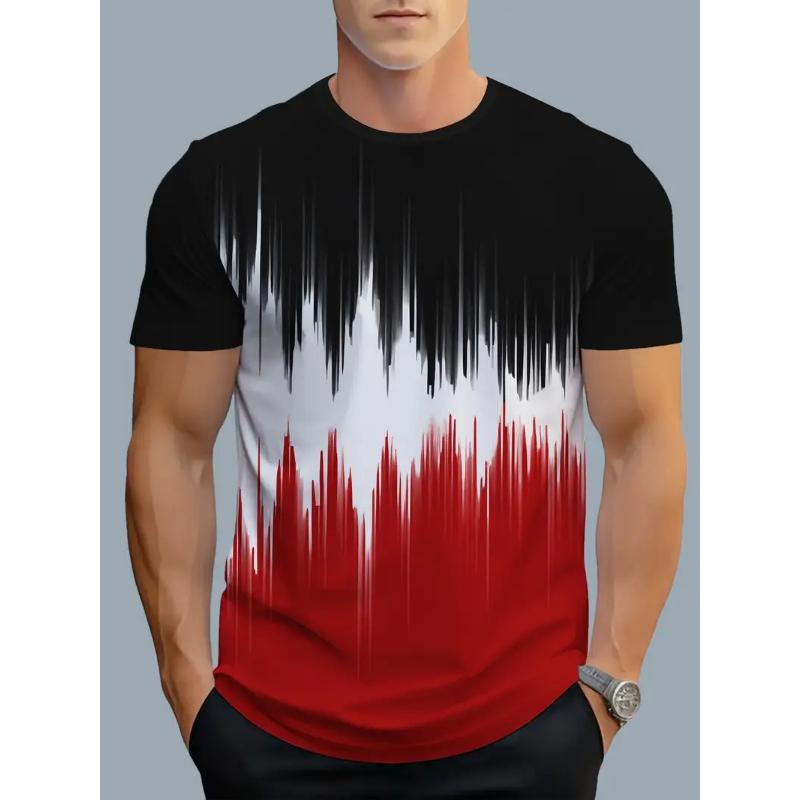 Fashion 3D Print Men Short Sleeve Round Neck T-Shirt Plus Size Tee Summer Casual Tshirts