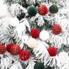 12PCS 6CM Velvet Christmas Ornaments Balls, Flocked Christmas Tree Ball Hanging Ornaments Shatterproof Xmas Bulbs For Christmas Tree