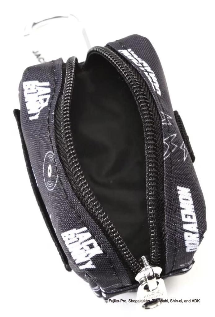 Ball Pouch with Can Hold 2 Golf [Jack Bunny] [Doraemon] (allover Pattern, Carabiner, Balls) / / 262-4284005 010_Black