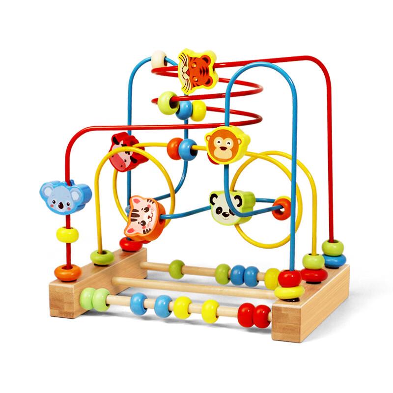Changbaosen Wooden Bead Maze & Building Blocks Toy