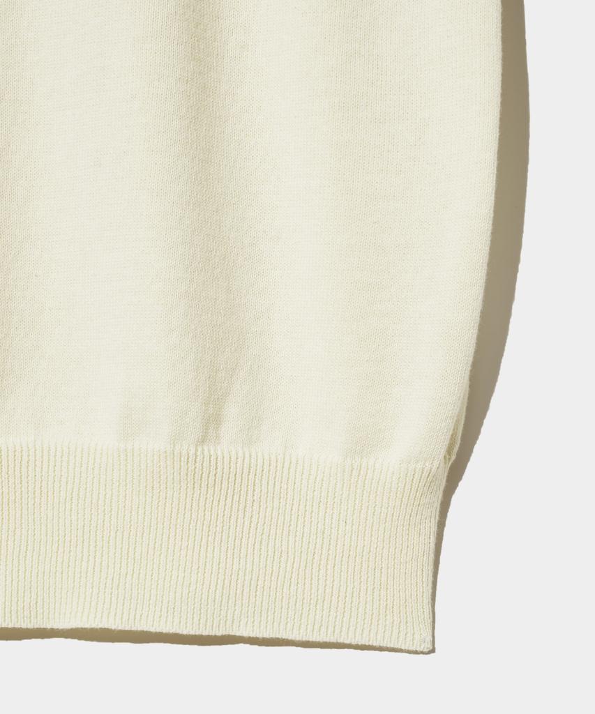 Seteo (W) Classic Crew Neck Half Knit Cream