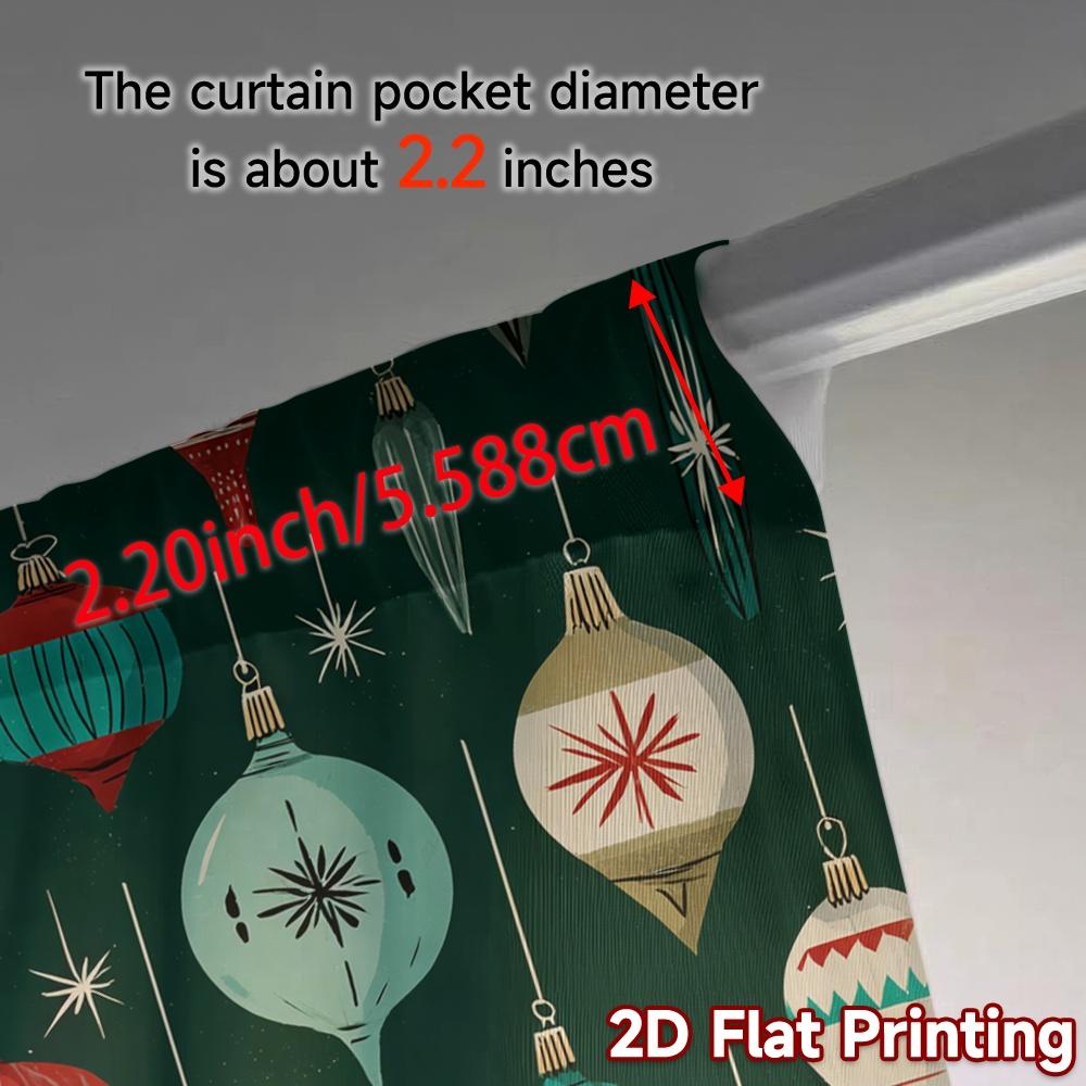 2D Flat Printing  JIT 2pcs   Curtains (Without Rod) Festive Ornaments Chic Creative Curtains Versatile 100% Polyester Curtains Art