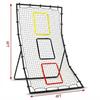 Softball Baseball Back Net - 6 x 4 Feet Rebounder for Pitching and Fielding, 3 Goal Zones