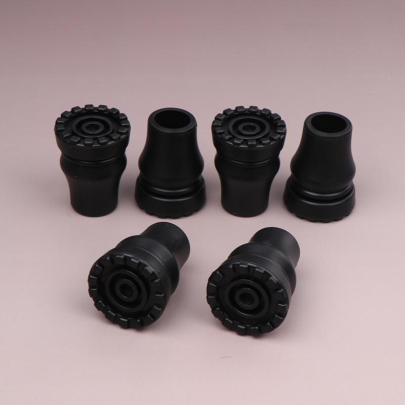 6Pcs Trekking Sticks Protector Cap Tip Non-Slip Hiking Stick Replacement Tips Buffer Lightweight For Climbing Hiking