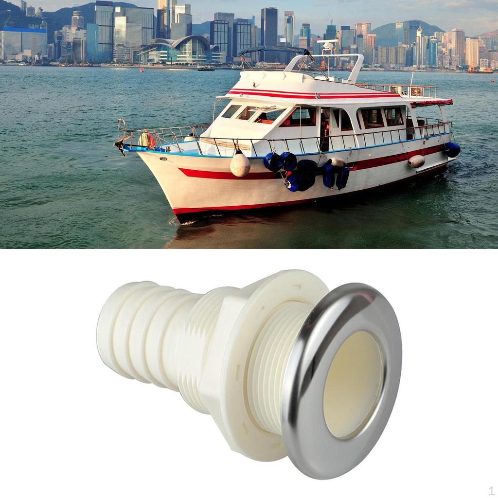 Through-hull Fitting, Deck Drain, Overflow Connection, Suitable for Bilge